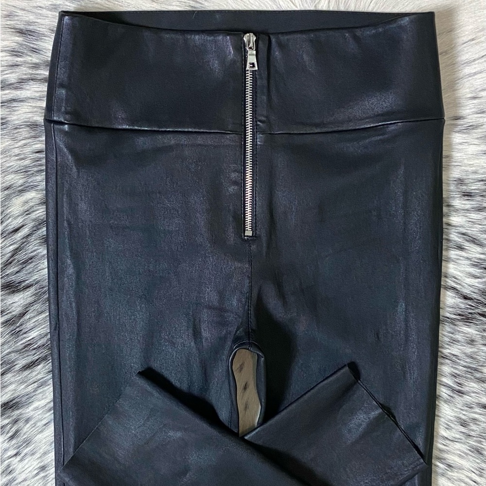 SPRWMN ZIP FRONT LEATHER CAPRI, SZ MEDIUM - Picture 4 of 11